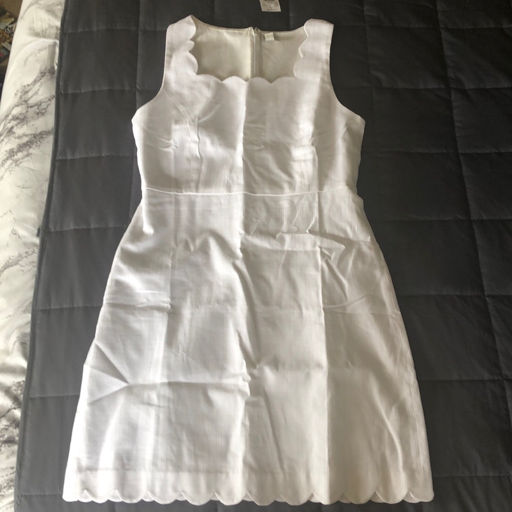 J. Crew Scalloped Square-Neck Dress NWT